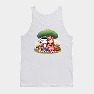 Valentine's Cartoon Delights Tank Top